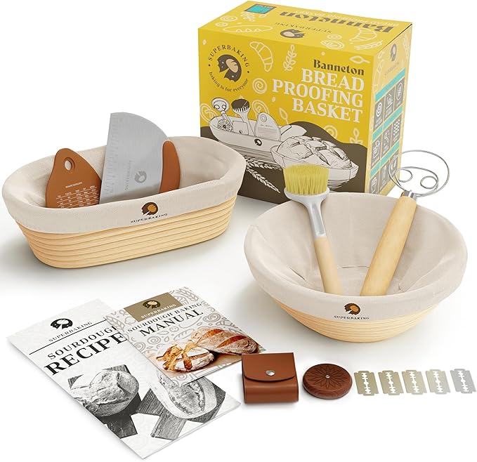 Sourdough Proofing Basket Gift Set