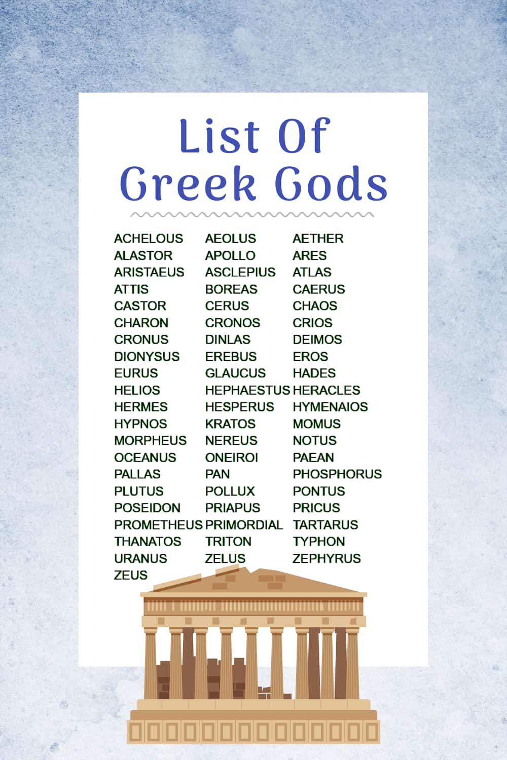 thesis of greek gods